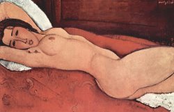 Reclining Nude With Arms Behind Her Head by Amedeo Modigliani