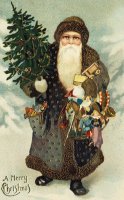 Santa Claus with Toys by American School