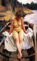 In Werner's Rowing Boat by Anders Zorn