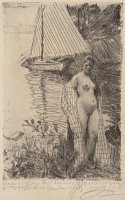 My Model And My Boat by Anders Zorn
