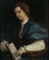 Lady with a Book of Petrarch's Rhyme by Andrea del Sarto