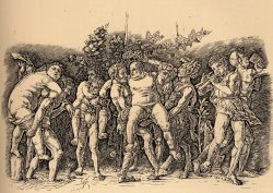 Bacchanal with Silenus by Andrea Mantegna