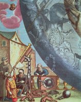 Astronomers looking through a telescope by Andreas Cellarius