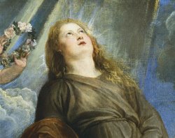Face of Rosalie From Saint Rosalie Interceding for The Plague Stricken of Palermo by Anthony van Dyck
