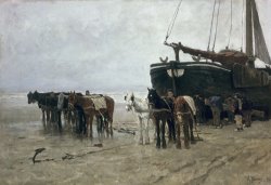 Boat on the Beach at Scheveningen by Anton Mauve