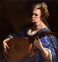 Self Portrait As a Lute Player by Artemisia Gentileschi