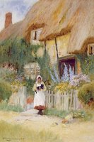 By The Cottage Gate by Arthur Claude Strachan