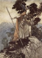 Brunnhilde From The Rhinegold And The Valkyrie by Arthur Rackham