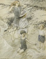Four Children At The Seashore by Arthur Rackham