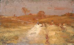 Pastoral in Yellow And Grey a Colour Impression of Templestowe by Arthur Streeton