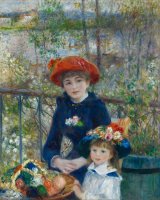 Two Sisters On The Terrace by Auguste Renoir