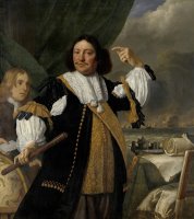 Portrait of Aert Van Nes (1626 1693), Vice Admiral by Bartholomeus Van Der Helst