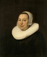 Portrait of Maria Pietersdr De Leest, Wife of Samuel Van Lansbergen by Bartholomeus Van Der Helst