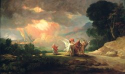 Lot Fleeing from Sodom by Benjamin West