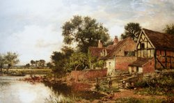 An Old Worcestershire Manor House by Benjamin Williams Leader