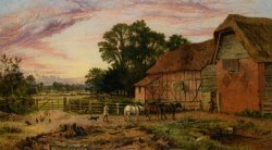 Evening Return to The Homestead by Benjamin Williams Leader