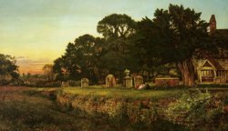 In a Country Churchyard by Benjamin Williams Leader