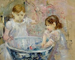 Children At The Basin by Berthe Morisot