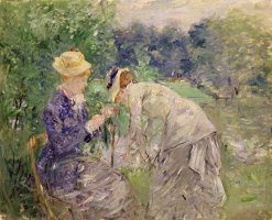 In the Bois de Boulogne by Berthe Morisot