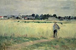 In the Wheatfield at Gennevilliers by Berthe Morisot