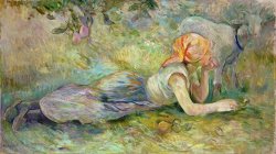 Shepherdess Resting by Berthe Morisot