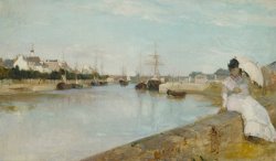 The Harbour At Lorient by Berthe Morisot