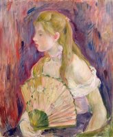 Young Girl with a Fan by Berthe Morisot