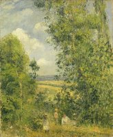 A Rest in the Meadow by Camille Pissarro