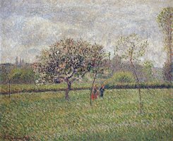 Apple Tree Blossom at Eragny by Camille Pissarro