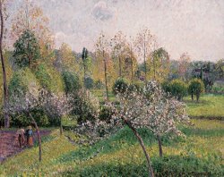 Apple Trees In Blossom by Camille Pissarro