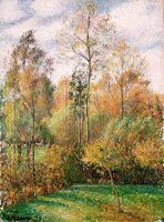 Automne, Peupliers, Eragny (autumn, Poplars, Eragny) by Camille Pissarro