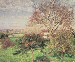 Autumn Morning at Eragny by Camille Pissarro