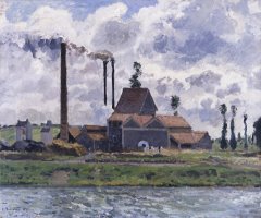 Factory Near Pontoise by Camille Pissarro