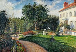 Garden Of Les Mathurins At Pontoise by Camille Pissarro