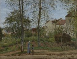 Houses at Bougival (autumn) by Camille Pissarro