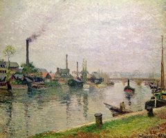 Island of the Cross at Rouen by Camille Pissarro