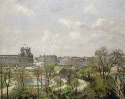 Jardin Des Tuileries, Spring Morning by Camille Pissarro