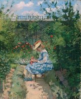 Jeanne in the Garden by Camille Pissarro