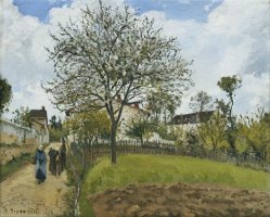 Landscape in Louveciennes by Camille Pissarro
