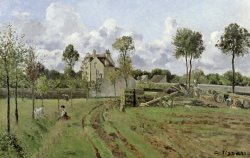 Landscape, Louveciennes by Camille Pissarro