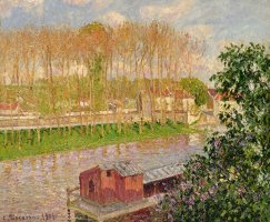 Sunset At Moret Sur Loing by Camille Pissarro
