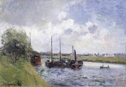 The Banks of The Oise, Near Pontoise by Camille Pissarro
