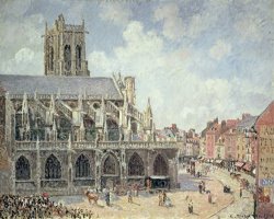 The Church of Saint Jacques in Dieppe by Camille Pissarro