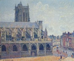 The Church Of St Jacques In Dieppe by Camille Pissarro