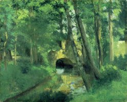 The Little Bridge, Pontoise by Camille Pissarro