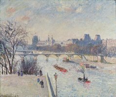 The Louvre by Camille Pissarro
