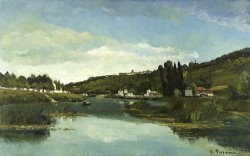 The Marne at Chennevieres by Camille Pissarro