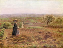 The Road to Rouen by Camille Pissarro