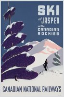 Poster Advertising The Canadian Ski Resort Jasper by Canadian School