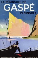 Poster Advertising The Gaspe Peninsula Quebec Canada by Canadian School